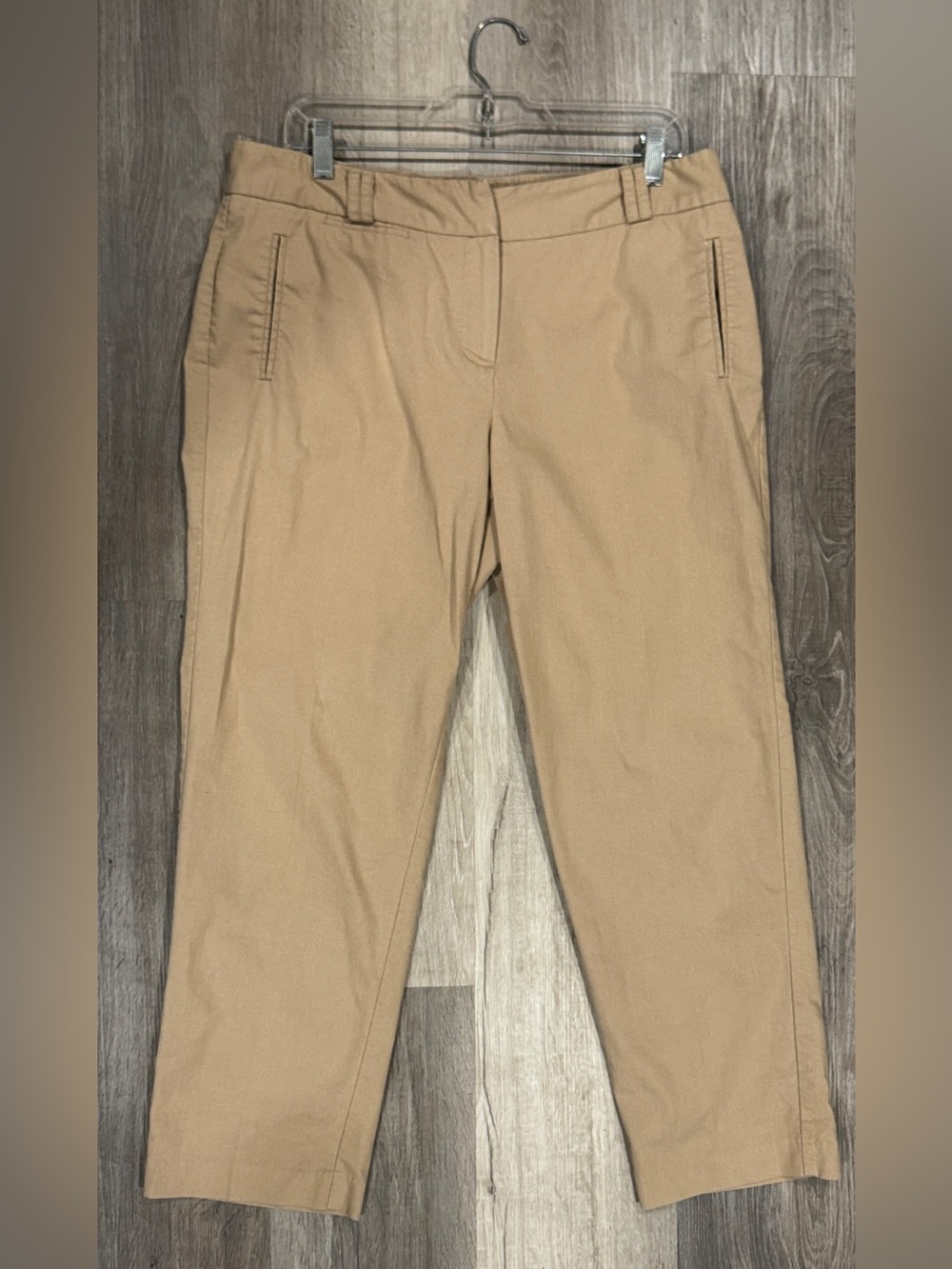 Women’s Larry Levine Khaki Chino Pants Cotton & Stretch
